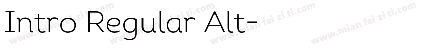 Intro Regular Alt字体转换